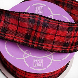 1-1/2" X 10 Yards Christmas Plaid Ribbon