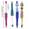 Lopenle 12 Pcs DIY Beadable Pens Plastic Fancy Bead Pens