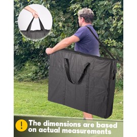 ALYCLIP Folding Table Storage Bag, Fit for 6 ft Folding Table,Waterproof Heavy Duty Large Portable Carry Bag for Folding Picnic/Camp Tables with Durable Zipper & Shoulder Strap