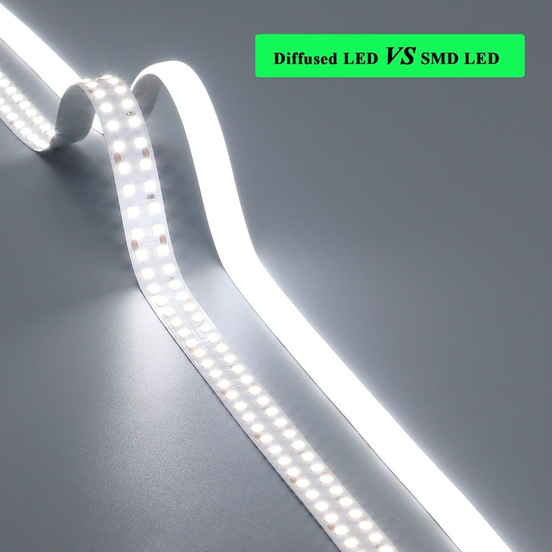JOYLIT 24V Diffused COB LED Strip Lights Dual Row 16.4FT