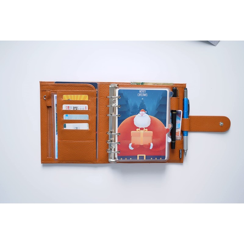 Moterm Personal Luxe Rings Planner - Genuine Leather Binder Organiser