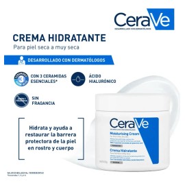 CeraVe Crema Hidratante Facial y Corporal Piel Seca a Muy Seca, 454 g