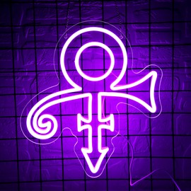 Prince Love Symbol Neon Signs for Wall Decor Draw Led Lights for Prince Music Led Signs for Bedroom Wedding Valentine's Day Engagement Proposal Princess Girls Present Size 13.8*12.2in(XD362)