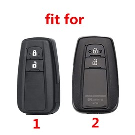 Happyit Zinc Alloy Car Key Cover Cases for Toyota Camry RAV4 Avalon C-HR Prius Corolla GT86 360° Water Proof Protect with Fluorescence (Matt color, 2 Buttons)