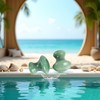 2Pcs Gua Sha Facial Massage Tools, Green Stone Set, Mushroom