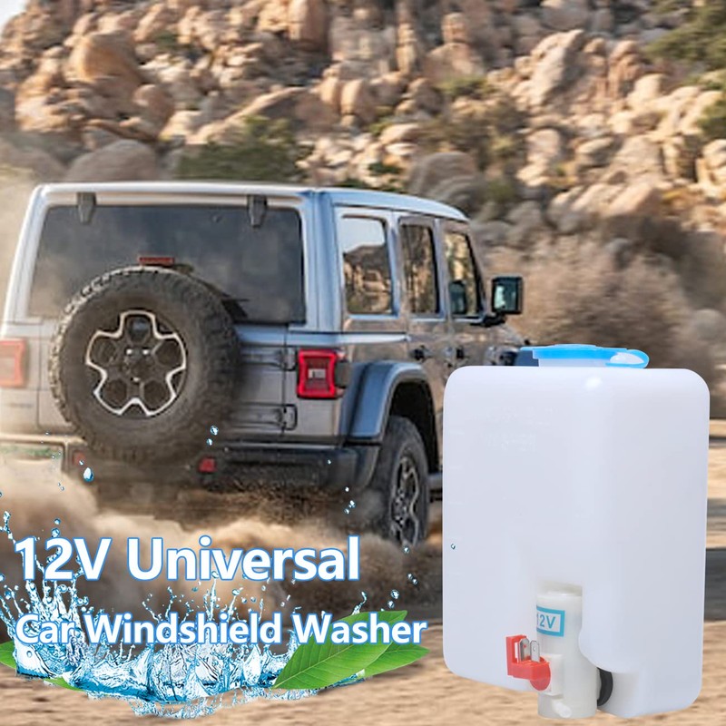 12V Universal Car Windshield Washer Pump System with Jet Button
