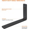 Heavy Duty Shelf Brackets 10 Inch, 6 Pack Floating Shelf