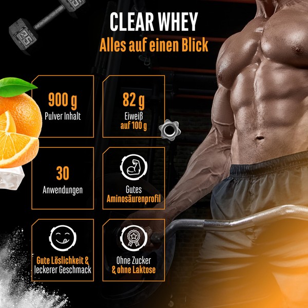 GEN GERMAN ELITE NUTRITION Clear Whey Isolate Proteinshake - Fruchtig