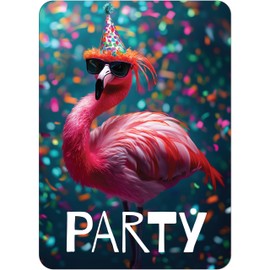 PACKLIST® Flamingo Party Invitation Cards - 12 x Perfect Birthday Invitations - Invitation Cards for Boys & Girls, Ideal for a Tropical and Memorable Celebration!