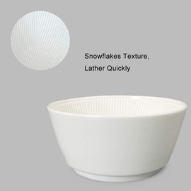 Bicrops Jabón de cerámica para afeitar para hombres, taza de crema de afeitar de boca ancha, gran capacidad, más fácil de hacer espuma