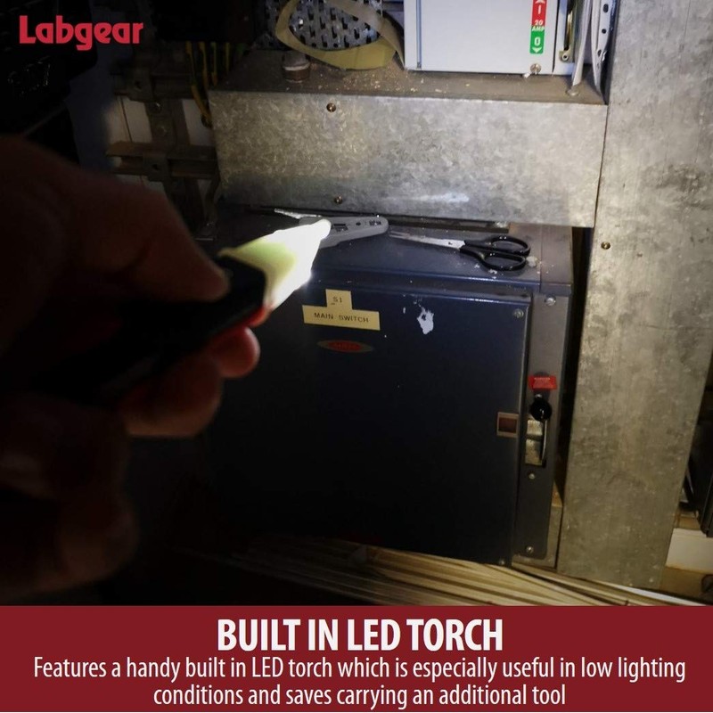 Labgear Voltage Detector Electrical Tester Pen 2-in-1 with LED Torch