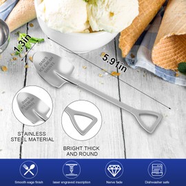Fathers Day Funny Gifts for Dad from Daughter Son,Ice Cream Spoon Shovel,Dad Birthday Gifts for Men Grandpa,Fathers Day Presents for Husband on Christmas Anniversary