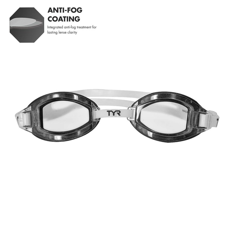 TYR Team Sprint Performance Goggle (Clear), 8 x 3.4 x