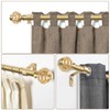 1 Inch Gold Curtain Rods for Windows 72 to 144