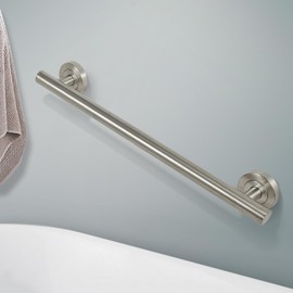 Lava Odoro Brushed Nickel Shower Grab Bar for Bathtubs and Showers, Modern Stainless Steel Barthroom Grab Bars, Shower Bars Safety for Elderly, Disabled, SG009-24lnch-BN