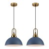 ALAISLYC Blue Pendant Lights Kitchen Island Industrial Adjustable Height Vintage
