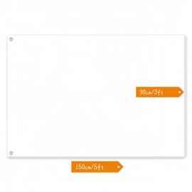 White Flags DIY Blank Flags 5ft x 3ft Banners 90 * 150cm with Two Brass Grommets Vivid Color Plain Flags for Festival Party Sport Events Gardens Bar Indoor and Outdoor Decoration