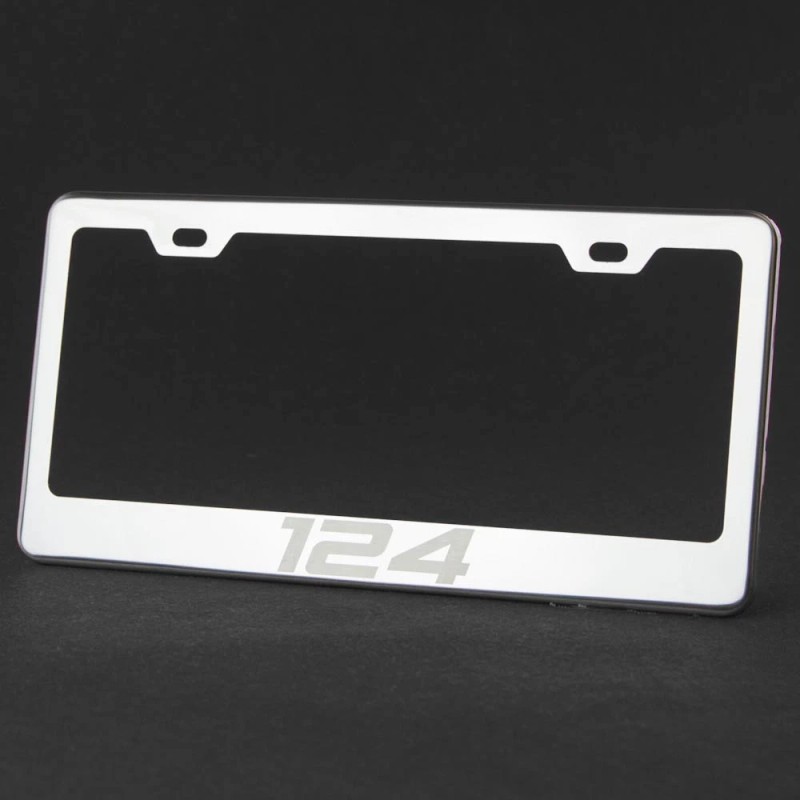 KA Depot 124 Spider Laser Engraved Stainless Steel License Plate