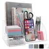 My Space Organizers Clear Acrylic Desk Oganizer, 9 Compartments, Office