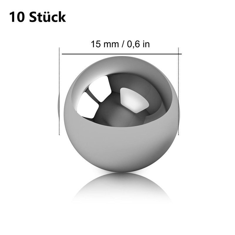 Stainless Steel Ball 10 Pieces Polished Solid Balls 15 mm