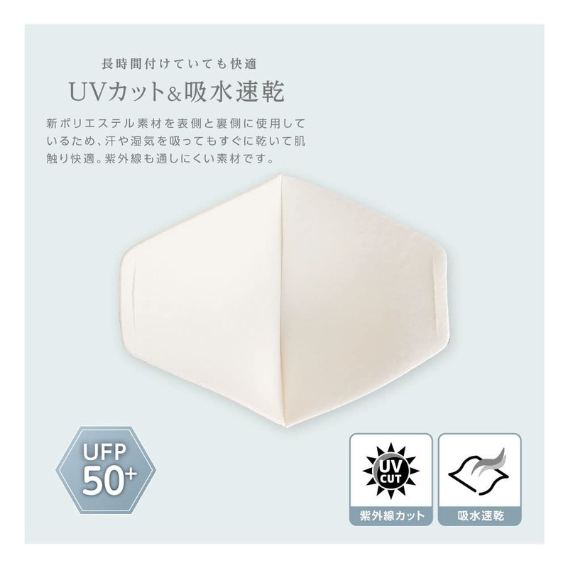 MA-38 IKplus お肌まもりマスク 立体不織布マスク用 シルクプロテイン加工 インナーマスク(オフホワイト)