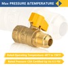 GUOFIS Gas Ball Valve,3/4-Inch FIP x5/8-Inch OD Flare Brass Plumbing