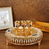 Turkish Coffee Cup and Tea Pot Set Including Teapot,Tea Tray,6