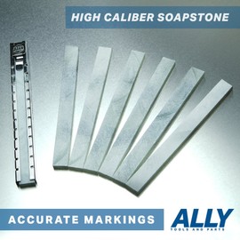 ALLY Tools Flat Soapstone Holder with 7 Flat Professional Quality Soapstone Pens for Welding and Welders Perfect for Making Removable Markings on Steel, Aluminum, and Cast Iron