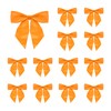 MECCANIXITY 30 Pcs Pre-Tied Orange Satin Ribbon Bows, 4.5" Twist Ties, Gift Bows for Craft DIY Candy Bags, Christmas Wedding Decor, Party Treat Bags
