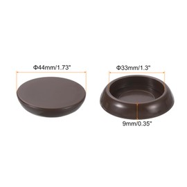 sourcing map Furniture Pads, 10 Pcs 1-1/4" Furniture Moving Pads Round Chair Legs Floors Protectors for Carpet Hardwood Floor Heavy Furniture
