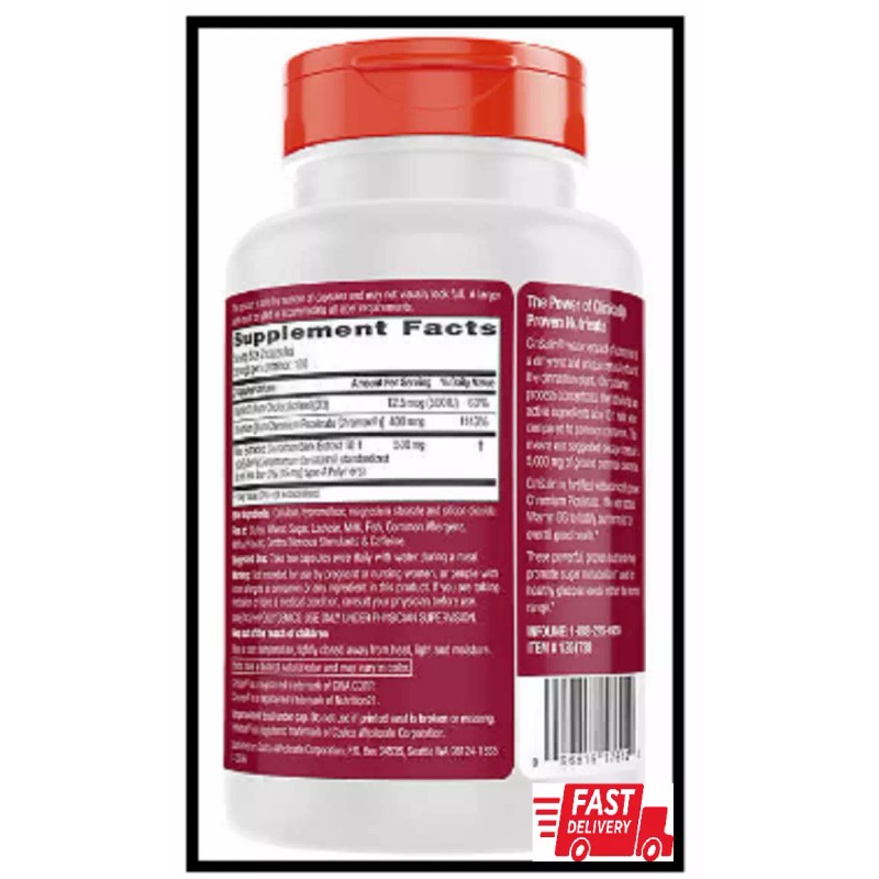 Trunature Advanced Strength CinSulin Cinnamon Blood Glucose 200 Ct Exp: