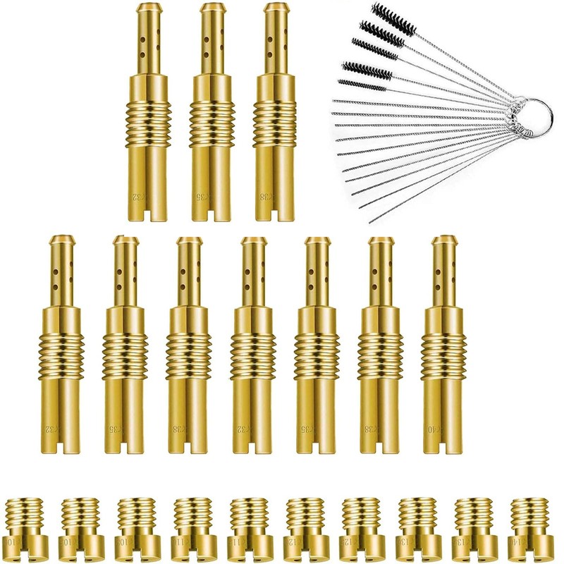 Motorcycle Carburettor Nozzle Set, 20 Pieces Main Nozzle and Slow