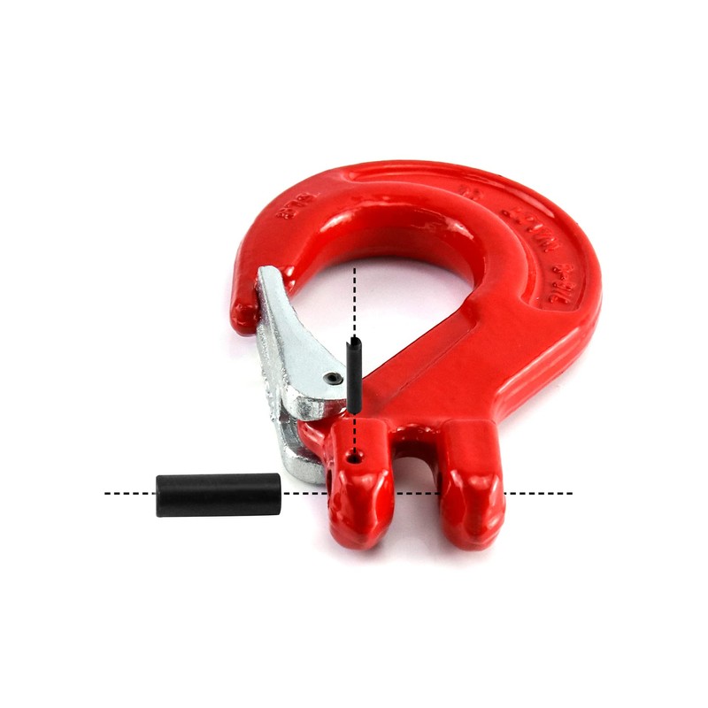 QWORK Clevis Slip Hook with Latch, 4 Pack, 3/8", 4400
