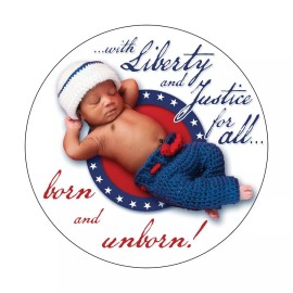 Heritage House '76 With Liberty and Justice For All Pro-Life Button (Pack of 25)