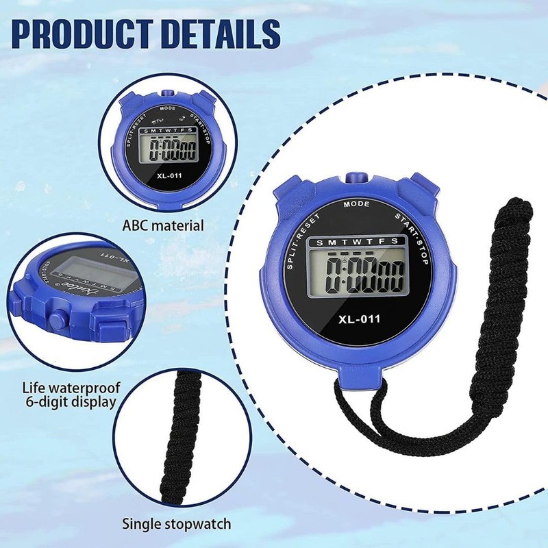 Sports Stopwatch Multi-Function Sport Digital Stopwatch Timer, Large Display, Single