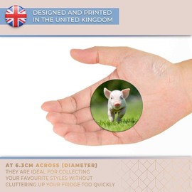 Destination Vinyl ltd Magnet for Refrigerator, Fridge - Cute Pink Piglet Farm Animal Pigs for Office, Cabinet and Whiteboard, Magnetic Stickers, 44802