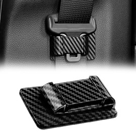 Car Interior Seat Belt Holder - 1 Pack Stabilizer Clip Prevent Noise - Universal Comfort Auto Shoulder Neck Strap Positioner, Vehicle Accessories for Most Vehicles (Sport-Black)