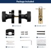 Orger Matte Black Privacy Door Knobs Interior, Zinc Alloy Keyless