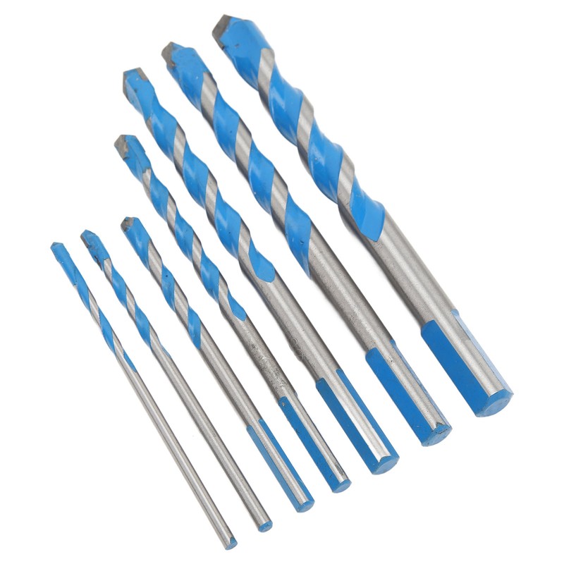 7PCS Carbide Drill Bits Straight Shank Spiral Drilling Bit Set