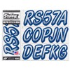 Stiffie STIFFIE Whipline Silver/Navy 3" Boat & PWC Registration Decals
