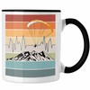 Trendation - Paraglider Cup Gift Paraglider Gift Idea Heartbeat (Black)