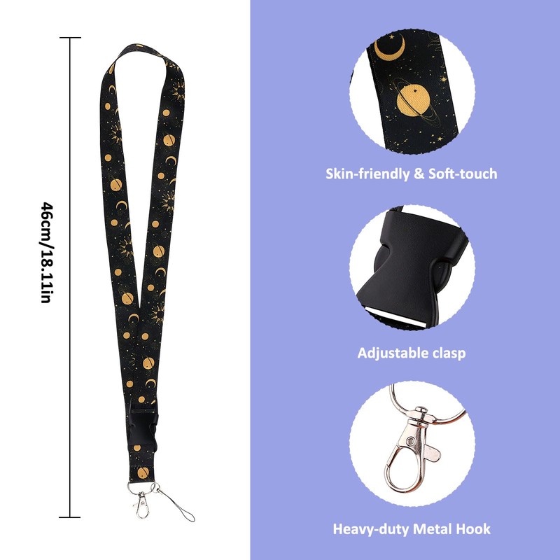 Lanyards for Keys, 2 Pcs Neck Keychain Lanyard with Detachable