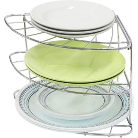 3-Tier Counter Corner Shelf Organizer, Chrome