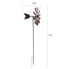 Iron Metal Windmill Garden Rotating Ornament Plug-in Decoration Ground Mount