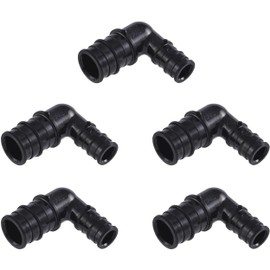 SharkBite Codo reductor de 90 grados de expansión de 1/2 pulgadas x 3/4 pulgadas para tubería PEX-A, paquete de 5, accesorios de plomería de plástico,