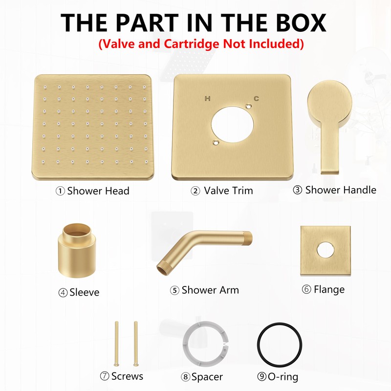 Replacement for Delta 13/14 Series Shower Trim Kit, Compatible with