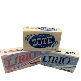 LIRIO-Tejidos Delicados Ropa y Mano d Suaves 400g/LIRIO-Fuerza Activa Maxima Blancura 400g/ZOTE-White Soap 400g-Jabons de Lavanderia-increíble quitamanchas, jabones en barra-amazing stain remover soap bar - Color: LIRIO FUERZA ACTIVA MAXIMA BLANCURA 400g