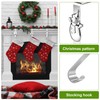 Aodaer Pack of 5 Christmas Stocking Holder Hooks Metal Fireplace