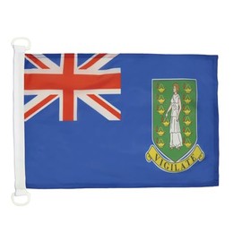 British Virgin Islands NAUTICAL Flag 18'' x 12'' - Virgin Islander flags 30 x 45 cm - Banner 12x18 in for boat - Drapeau Iles Vierges britanniques AZ FLAG