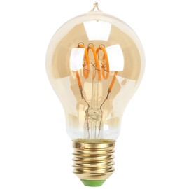 A60 Antique Bulb E27 Base Dimmable LED Filament Bulb  4W for Cafe Decor Warm Light Gold
